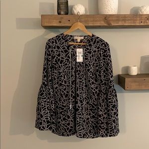 Michael Kors black and white blouse